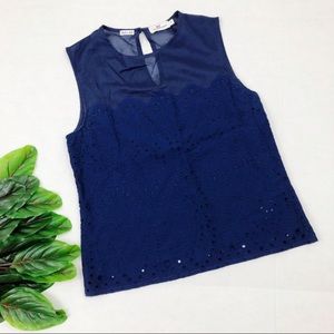 Vineyard Vines Eyelet Sleeveless Top